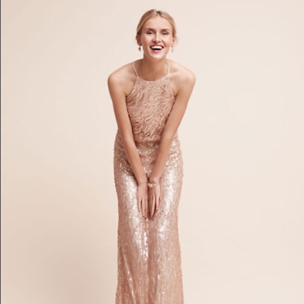BHLDN Donna Morgan Sequin Alana Dress Size 6 NWT